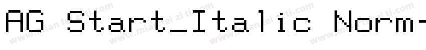 AG Start_Italic Norm字体转换